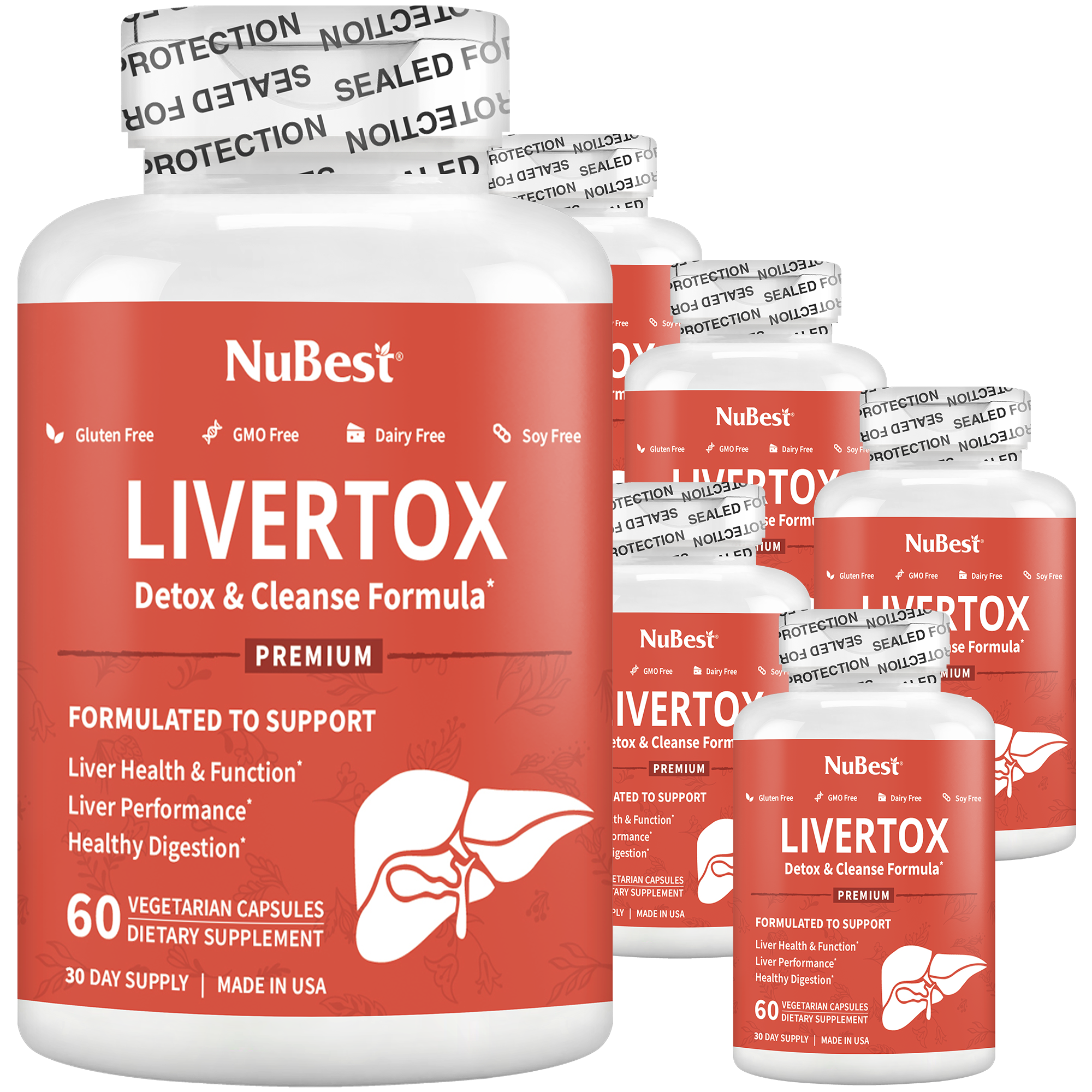 LiverTox, Advanced Formula for Liver Detox, Cleanse &amp; Digestion, 60 Vegan Capsules by NuBest Nutrition®