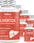 LiverTox, Advanced Formula for Liver Detox, Cleanse & Digestion, 60 Vegan Capsules by NuBest Nutrition®