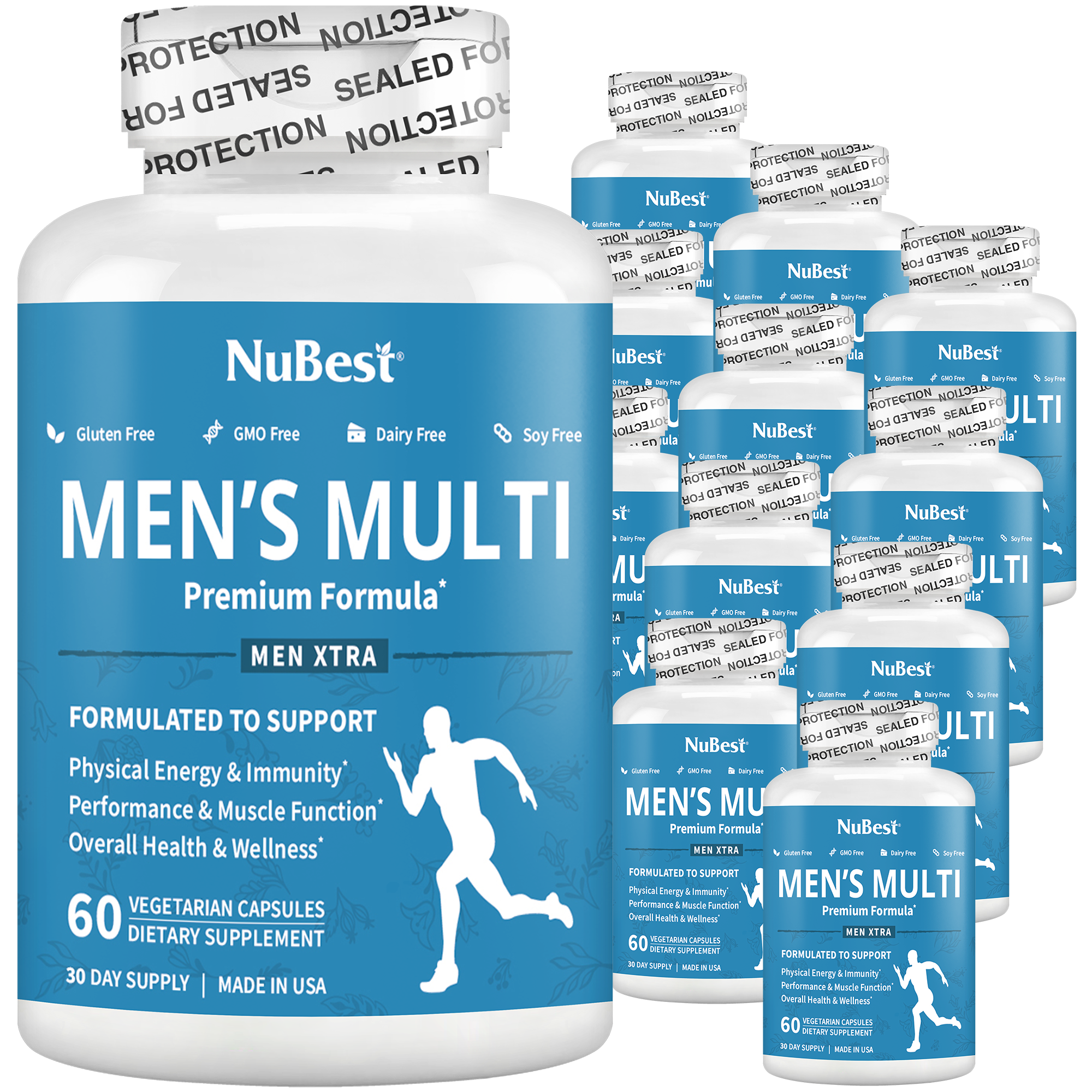 Men&#39;s Multi, Men Xtra, Energy, Immunity &amp; Health Boost, 60 Vegan Capsules by NuBest Nutrition®