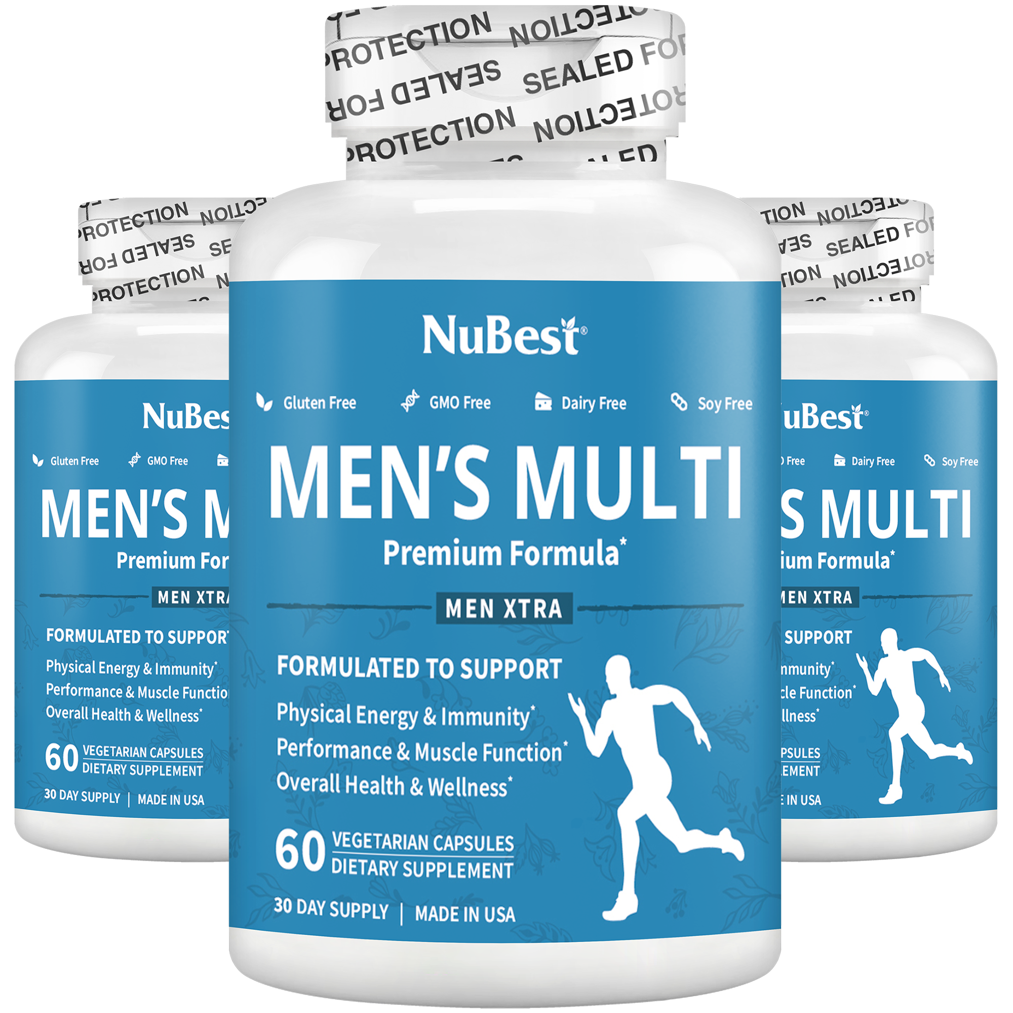 Men&#39;s Multi, Men Xtra, Energy, Immunity &amp; Health Boost, 60 Vegan Capsules by NuBest Nutrition®