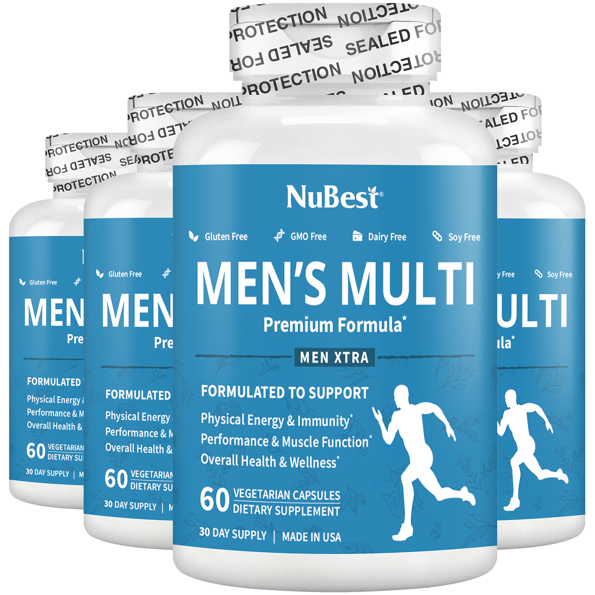 Men&#39;s Multi, Men Xtra, Energy, Immunity &amp; Health Boost, 60 Vegan Capsules by NuBest Nutrition®