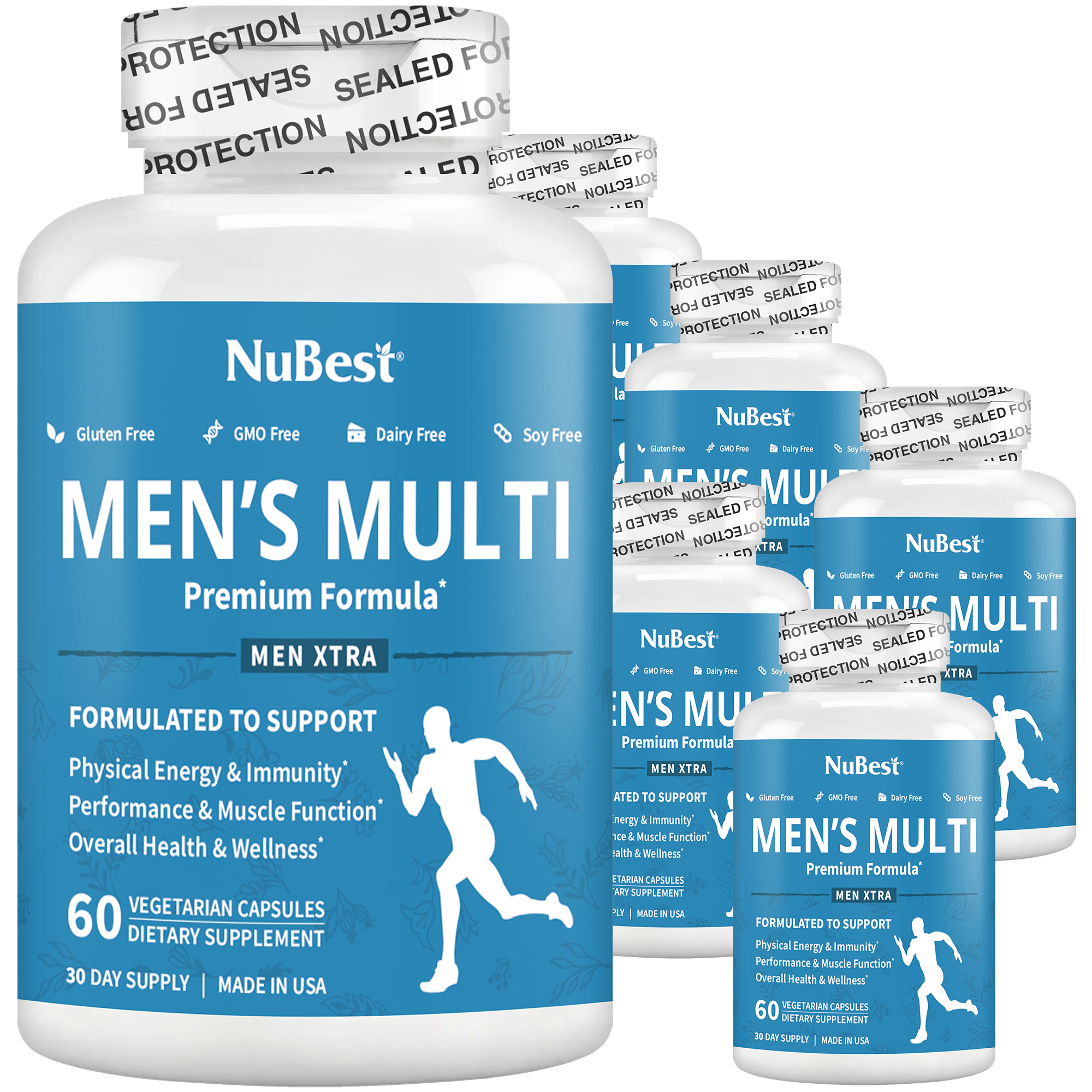 Men&#39;s Multi, Men Xtra, Energy, Immunity &amp; Health Boost, 60 Vegan Capsules by NuBest Nutrition®