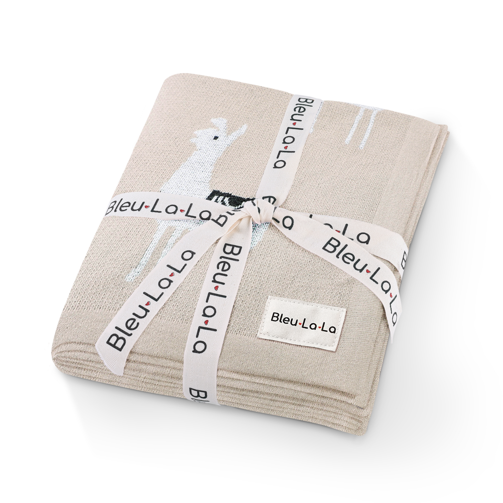 Luxury Knit Llama Swaddle Baby Blanket by Bleu La La