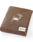 Luxury Cotton Deer Knit Swaddle Baby Blanket by Bleu La La