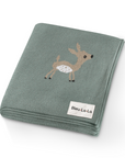 Luxury Cotton Deer Knit Swaddle Baby Blanket by Bleu La La