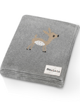 Luxury Cotton Deer Knit Swaddle Baby Blanket by Bleu La La