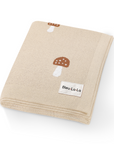 Luxury Knit Mushroom Swaddle Baby Blanket by Bleu La La