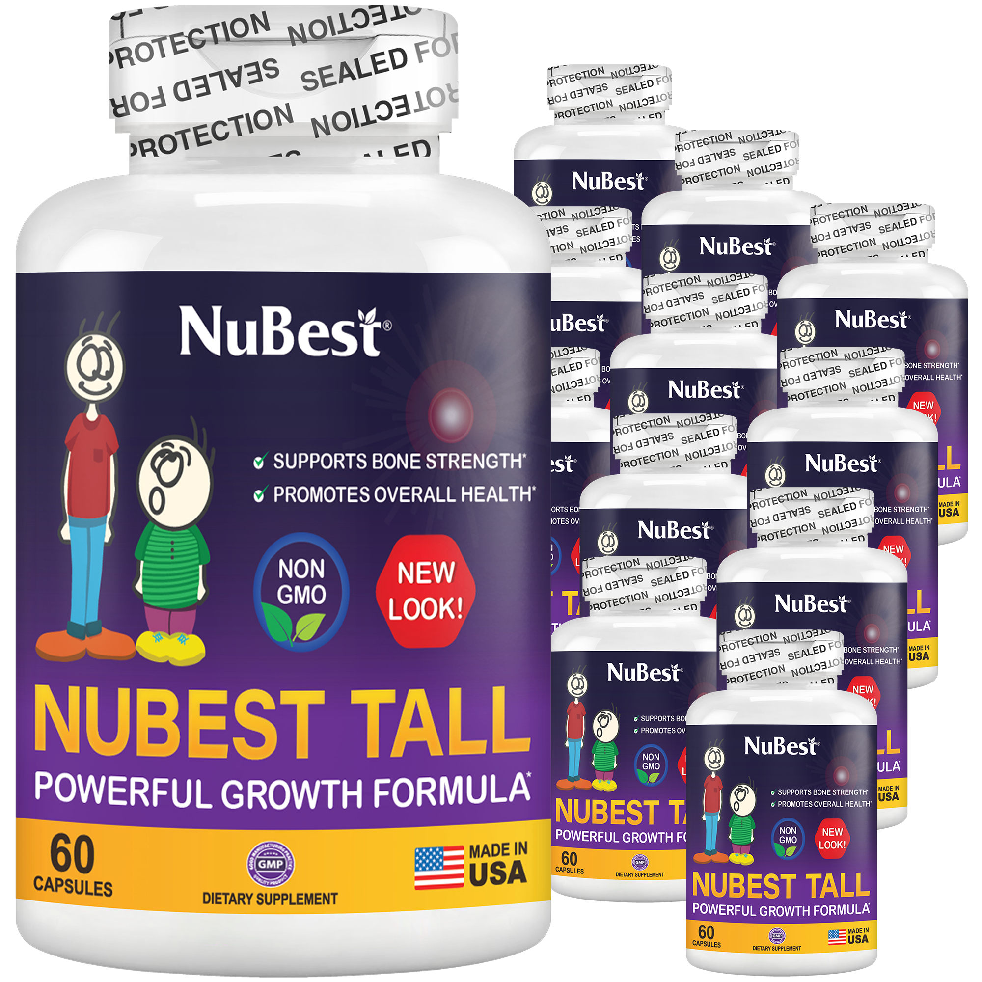 NuBest Tall, Powerful Growth for Kids &amp; Teens (5+), Non-Milk Drinkers, 60 Capsules by NuBest Nutrition®