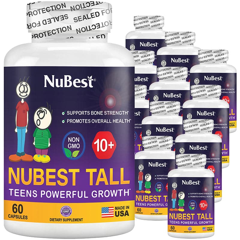 NuBest Tall 10+, Powerful Growth for Kids &amp; Teens (10+), Milk Drinkers, 60 Capsules by NuBest Nutrition®