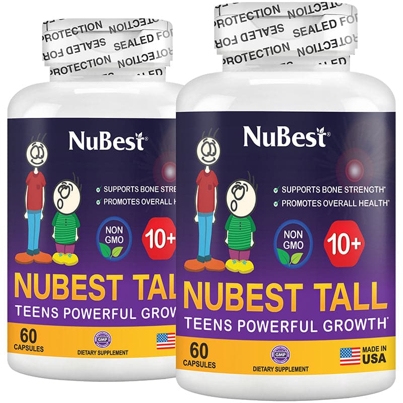 NuBest Tall 10+, Powerful Growth for Kids &amp; Teens (10+), Milk Drinkers, 60 Capsules by NuBest Nutrition®