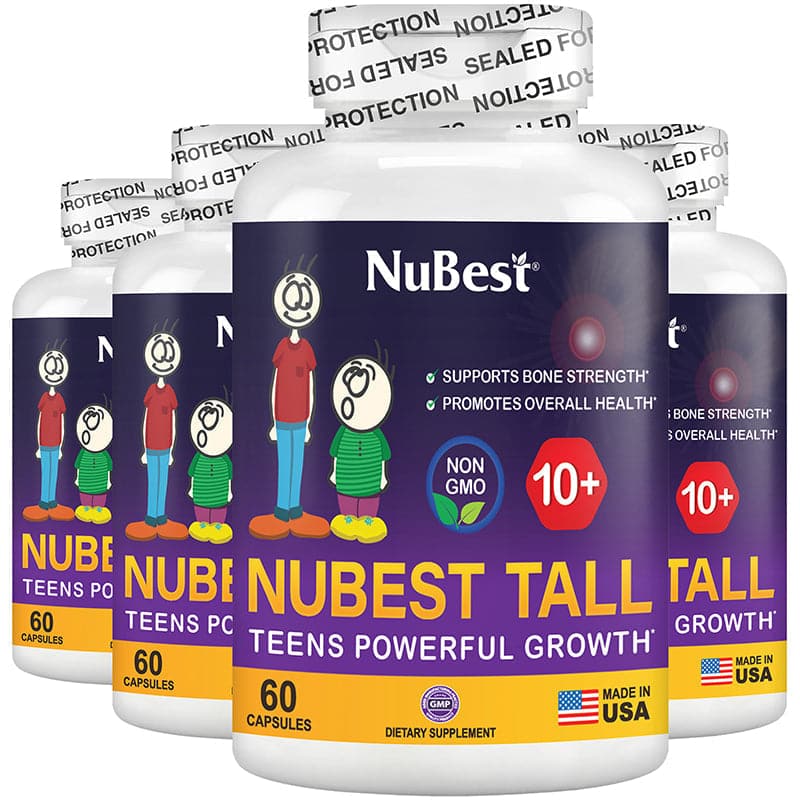 NuBest Tall 10+, Powerful Growth for Kids &amp; Teens (10+), Milk Drinkers, 60 Capsules by NuBest Nutrition®