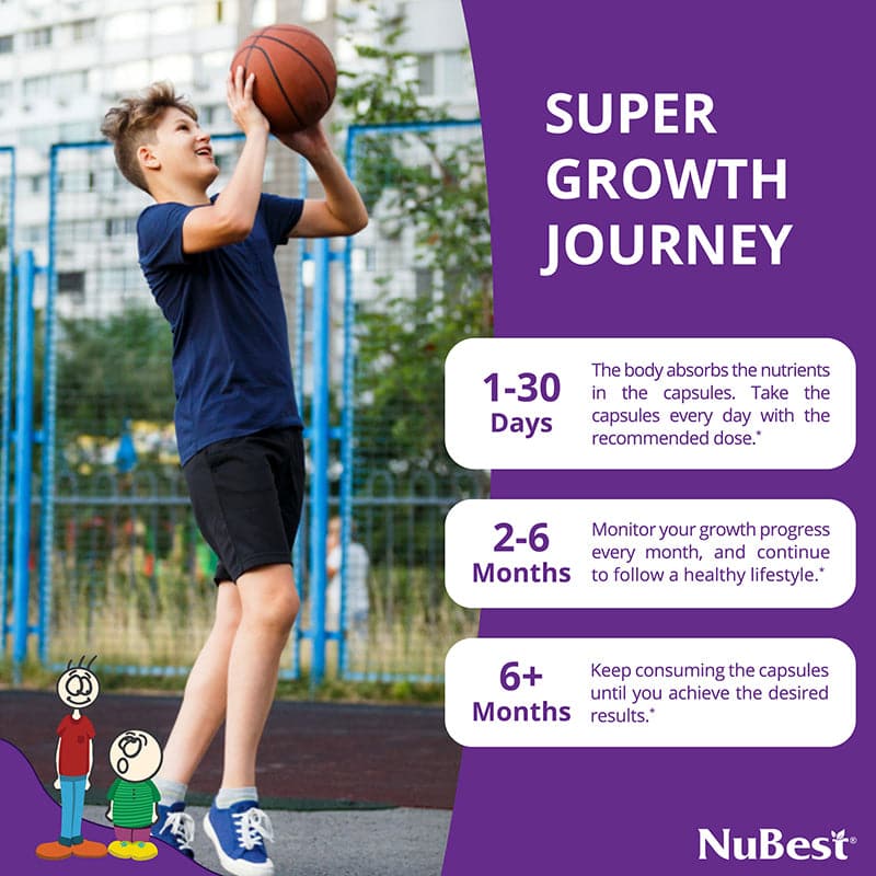 NuBest Tall 10+, Powerful Growth for Kids &amp; Teens (10+), Milk Drinkers, 60 Capsules by NuBest Nutrition®