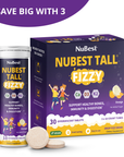 NuBest Tall Fizzy, Effervescent Tablets for Ages 4+, Orange Flavor, 10 Servings by NuBest Nutrition®