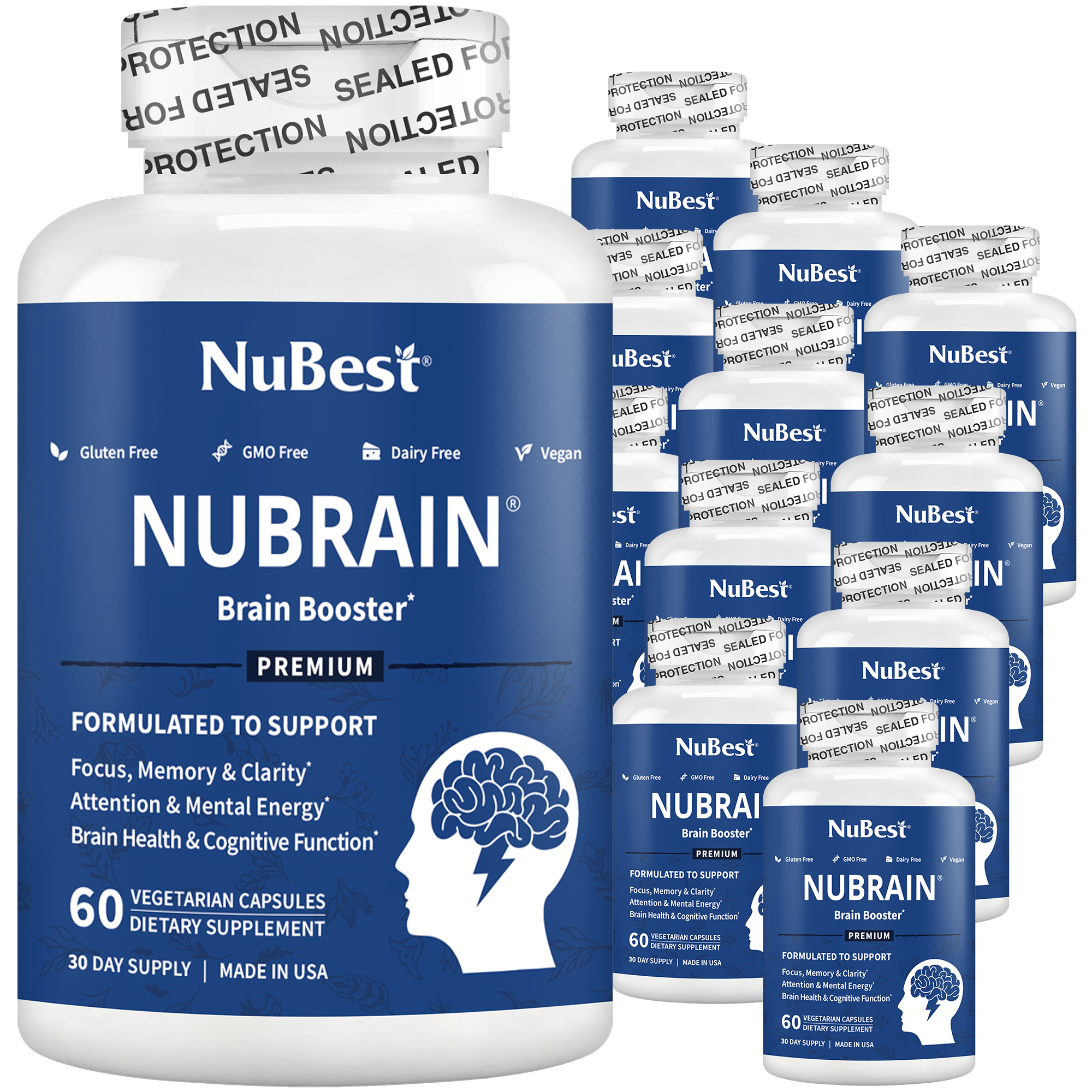 NuBest, NuBrain, Brain Booster, 60 Vegetarian Capsules by NuBest Nutrition®