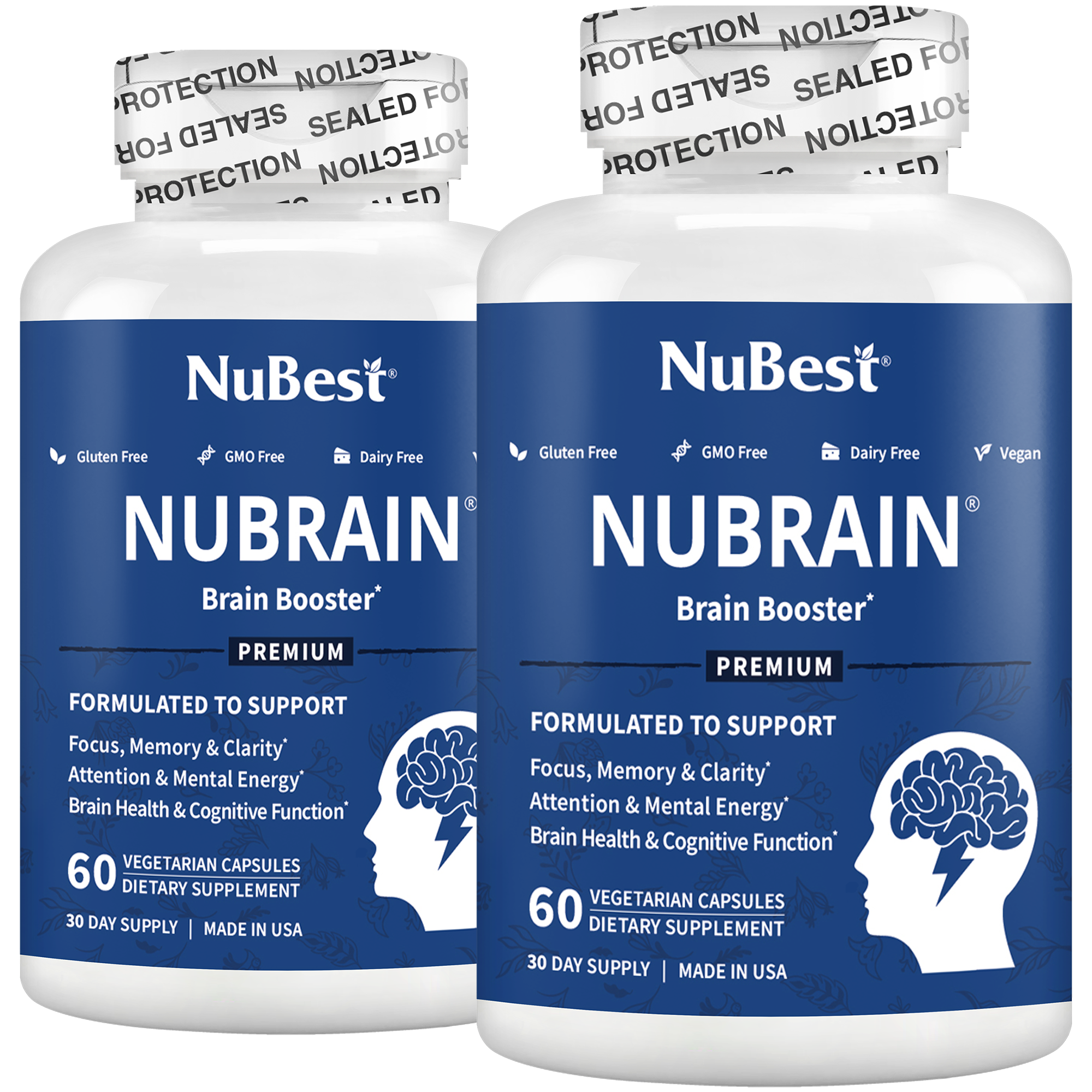 NuBest, NuBrain, Brain Booster, 60 Vegetarian Capsules by NuBest Nutrition®