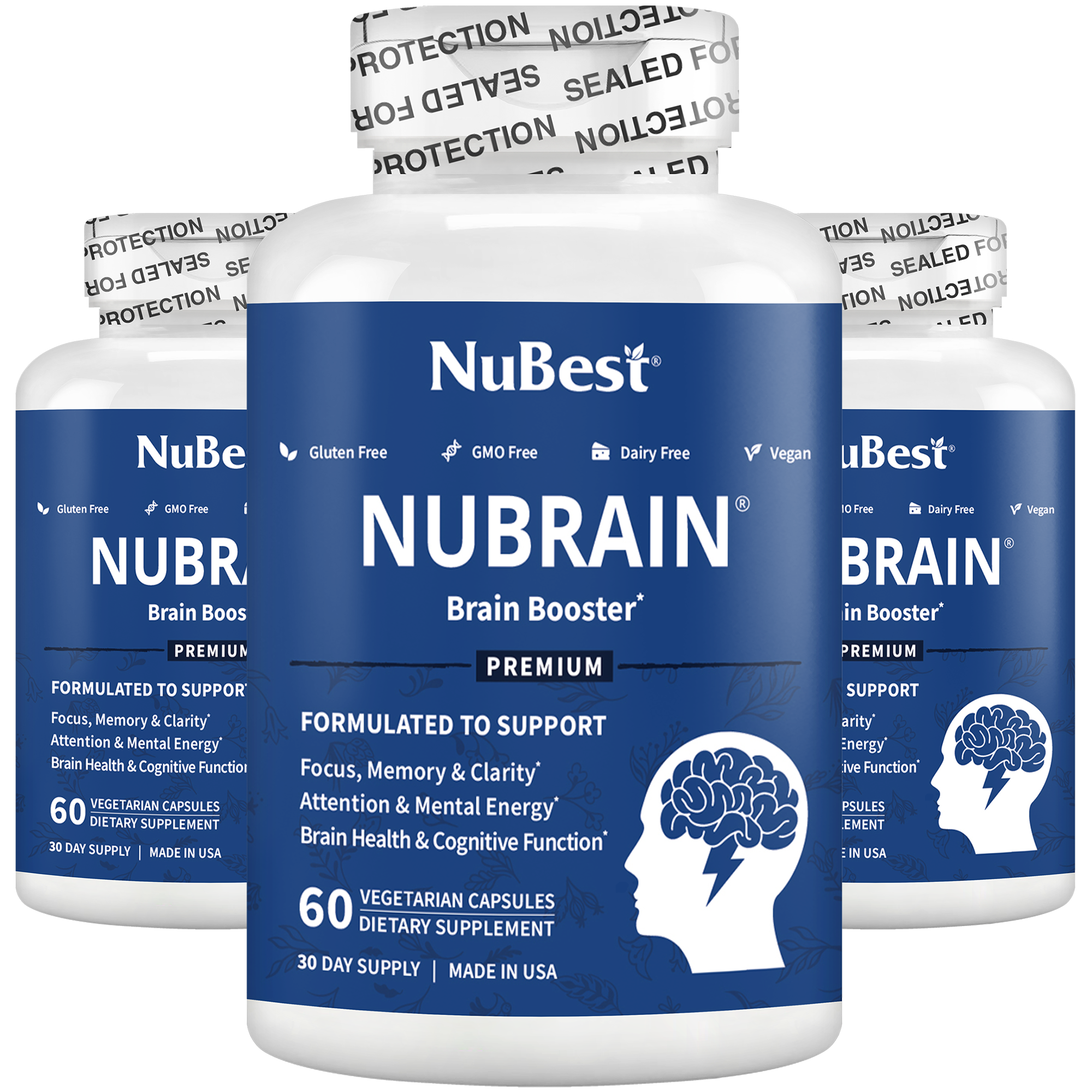 NuBest, NuBrain, Brain Booster, 60 Vegetarian Capsules by NuBest Nutrition®