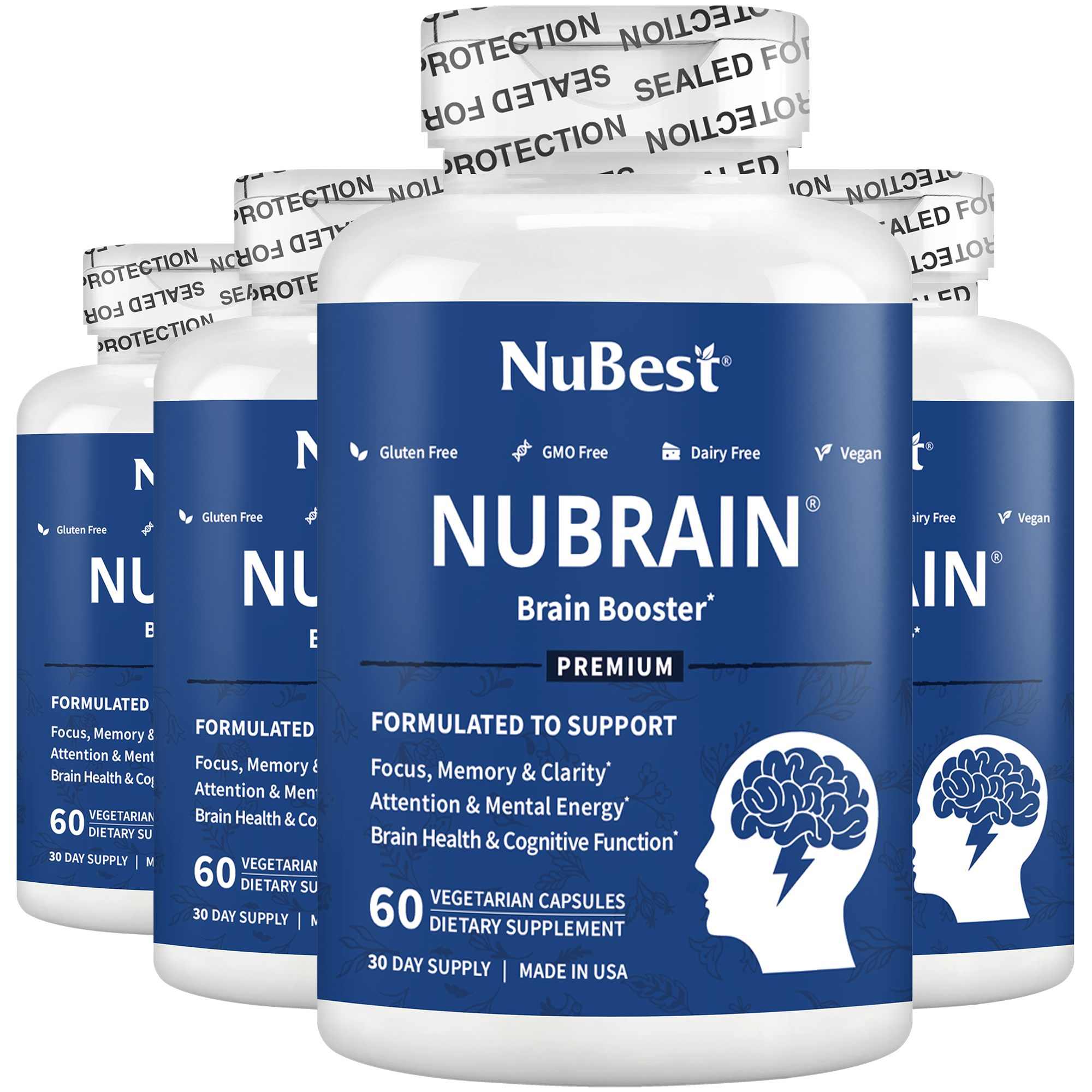 NuBest, NuBrain, Brain Booster, 60 Vegetarian Capsules by NuBest Nutrition®