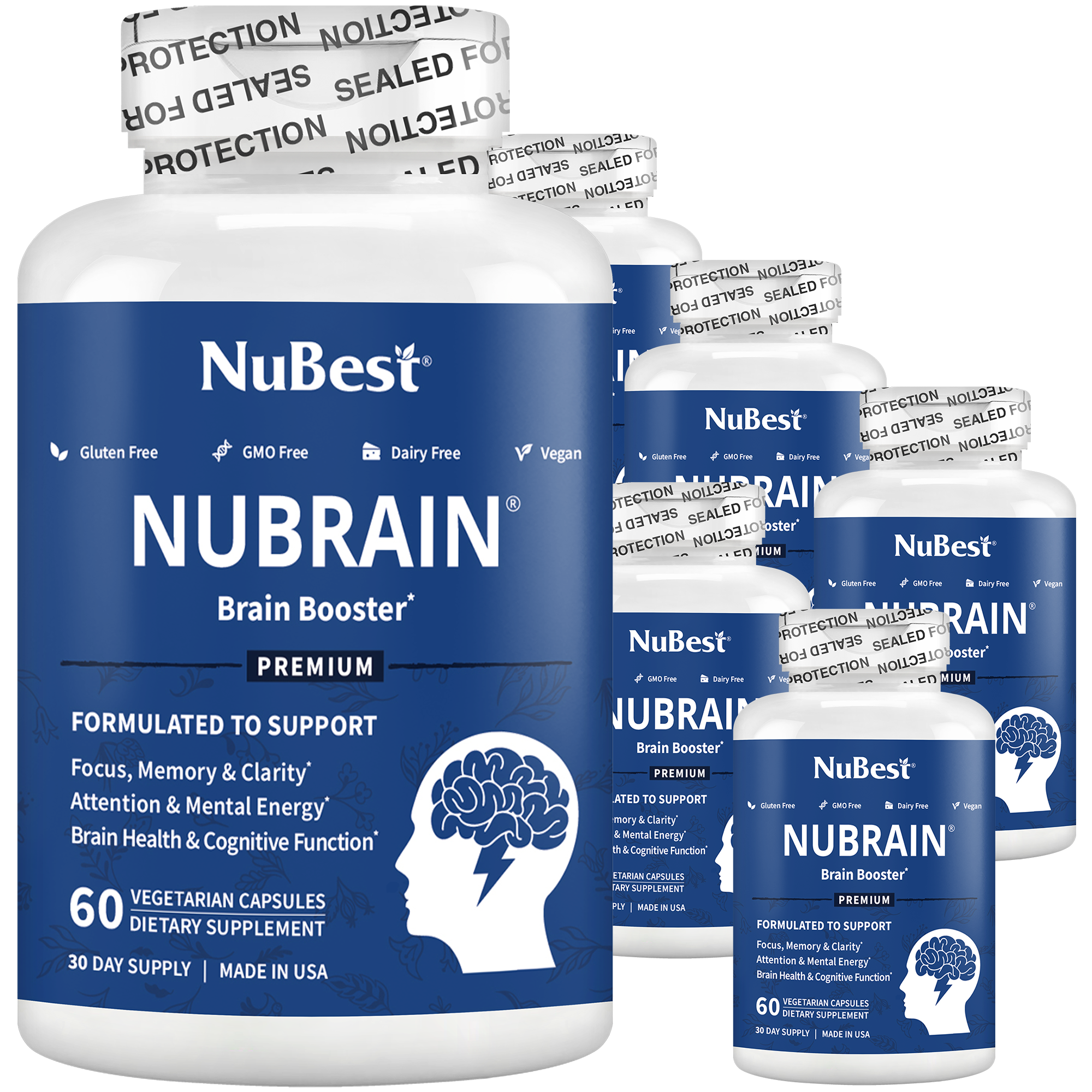 NuBest, NuBrain, Brain Booster, 60 Vegetarian Capsules by NuBest Nutrition®