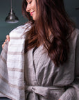 Striped Kitchen Towel by Beflax Linen