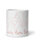 Crunchy Mama Strong white - pink print