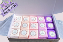 Load image into Gallery viewer, Special - Lavender Shower Steamers, Gift Set of big fizzies - Buy 12 get 15!! 3 FREE steamers!

