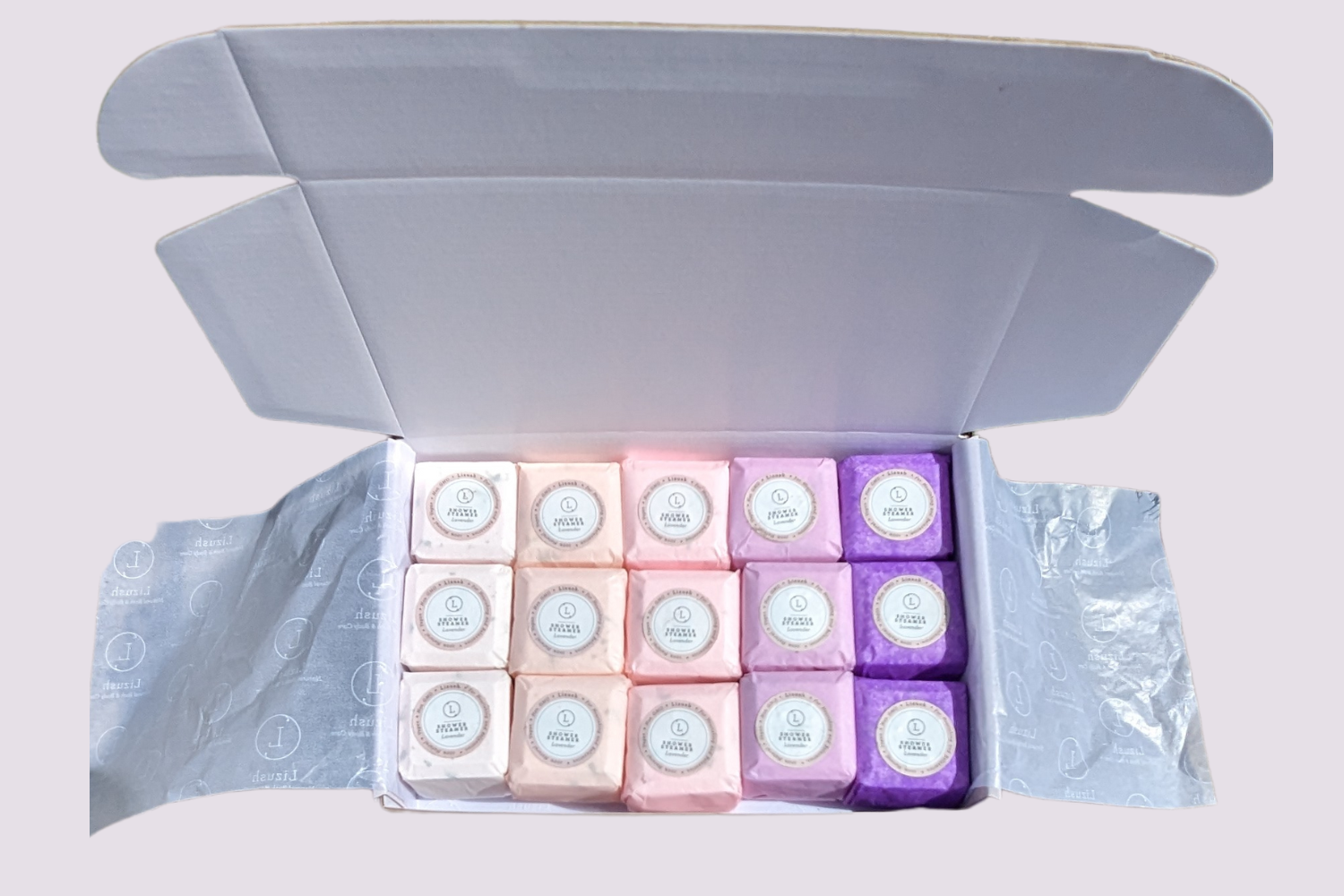 Special - Lavender Shower Steamers, Gift Set of big fizzies - Buy 12 get 15!! 3 FREE steamers!