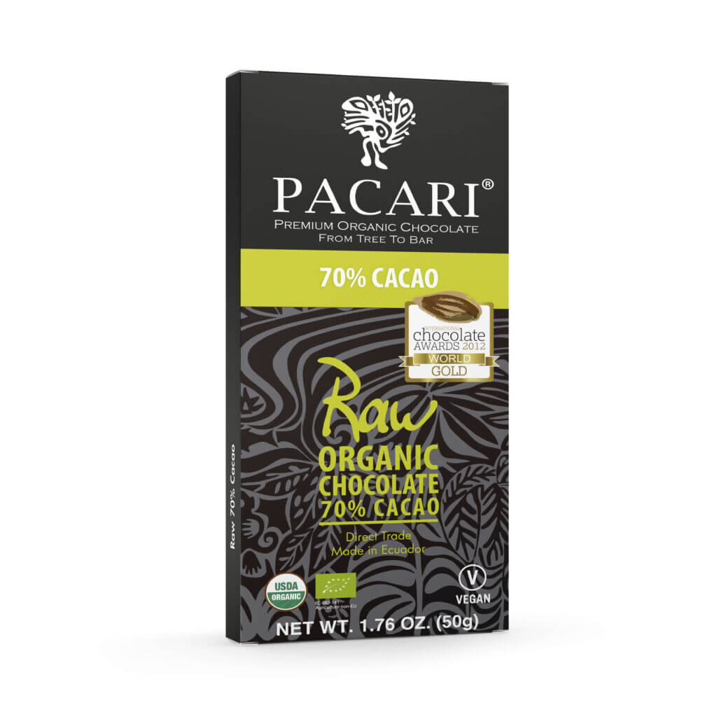 Pacari 70% Raw Cacao 50gr Chocolate Bar