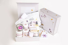 Load image into Gallery viewer, A Special Day Gift, Birthday Gift Basket, Lavender Natural Bath &amp; Body
