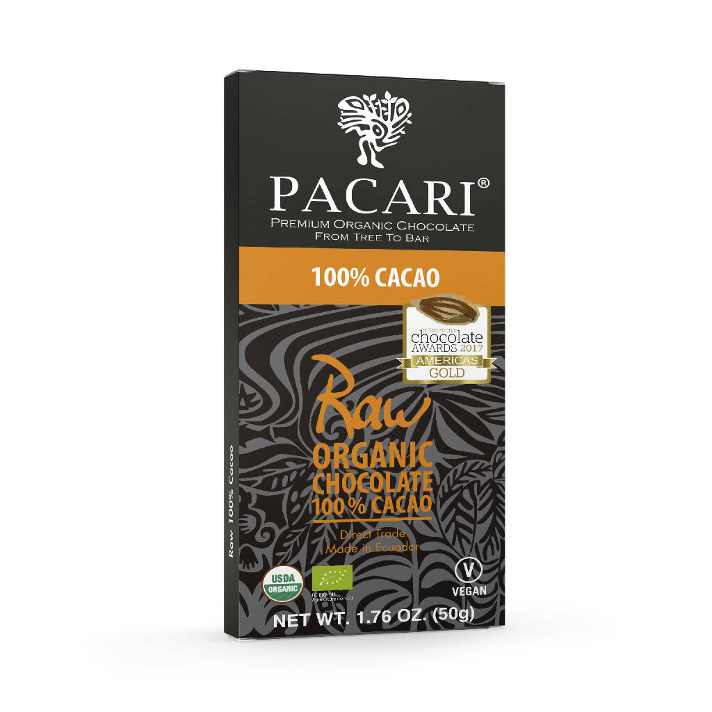 Pacari 100% Raw Cacao 50gr Chocolate Bar