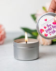 Scented soy candle in a tin - lizush