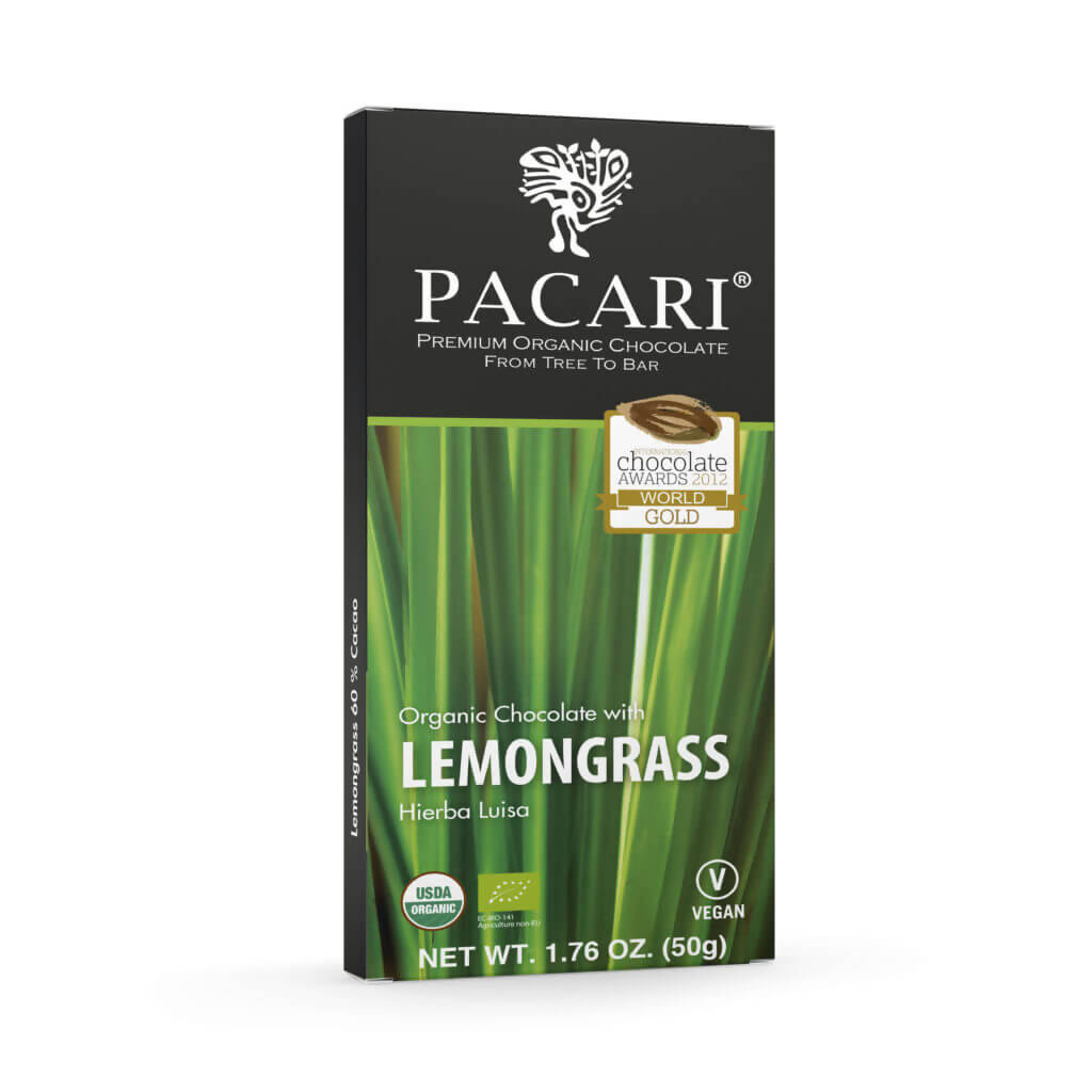 Pacari Lemongrass 50gr Chocolate Bar 60% Cacao