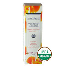 Load image into Gallery viewer, Made Simple Skin Care Toner certified organic raw vegan non-gmo Orange Bergamot boxst
