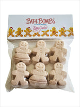 Load image into Gallery viewer, Gingerbread Mini Bath Bomb 6 Pack
