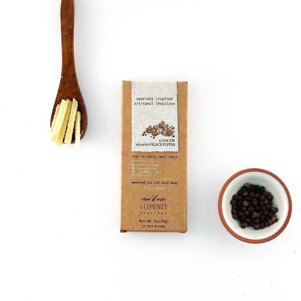 GINGER WITH BLACK PEPPER CHOCOLATE BAR