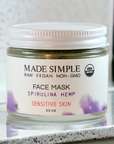 Made Simple Skin Care certified organic raw vegan nonGMO spirulina hemp face mask jar (metal)2