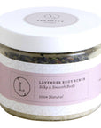 Lavender body scrub lightly scented with clean, fresh fragrances with 100% natural ingredients