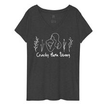 Load image into Gallery viewer, Crunchy Mama Strong Women’s Recycled V-neck t-shirt
